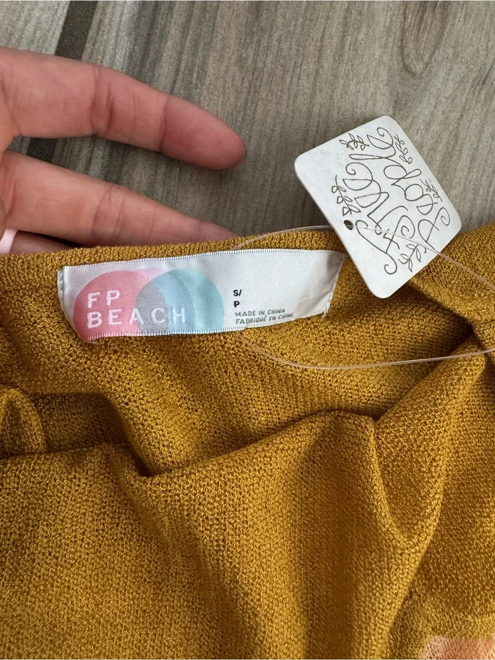 Free People FP Beach Color Block Knit Maxi Dress S NWT Mustard Peach Boho
